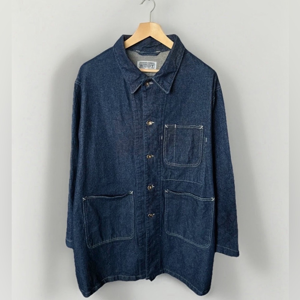 Engineered Garments Workaday Navy Denim Chore Sho… - image 1